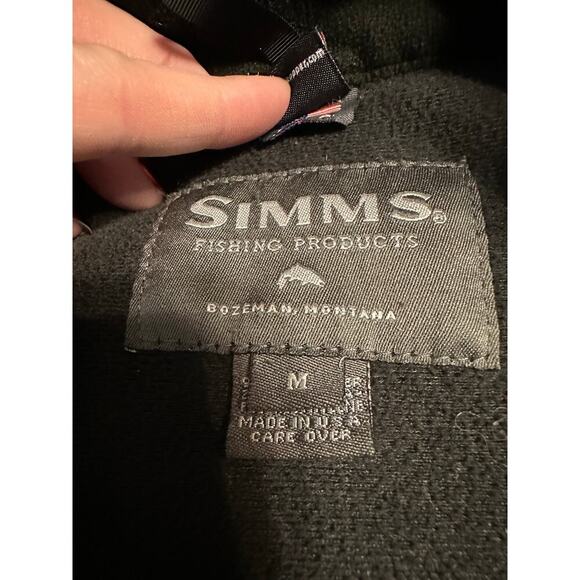 SIMMS Gore Wind Stopper Fishing Full Zip Jacket Size Medium Green Fishing PTFE - Picture 4 of 7